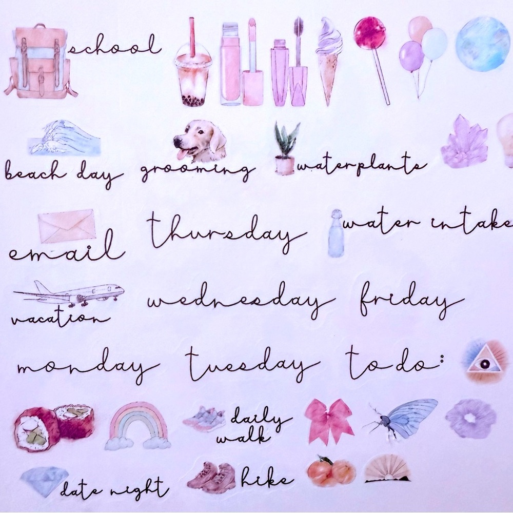 Colorful Planner Stickers Set - Picture 2 of 2